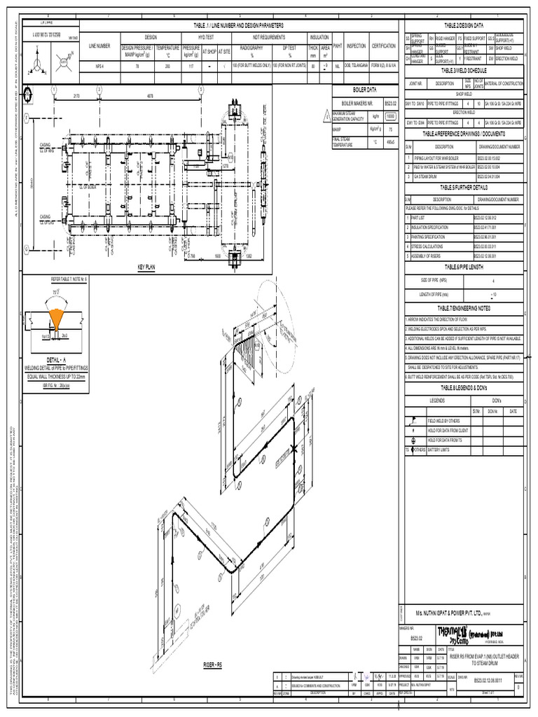 B523.02.12.06.011 - 0 - Riser R5 From Evap.1 (N8) Outlet Header To ...