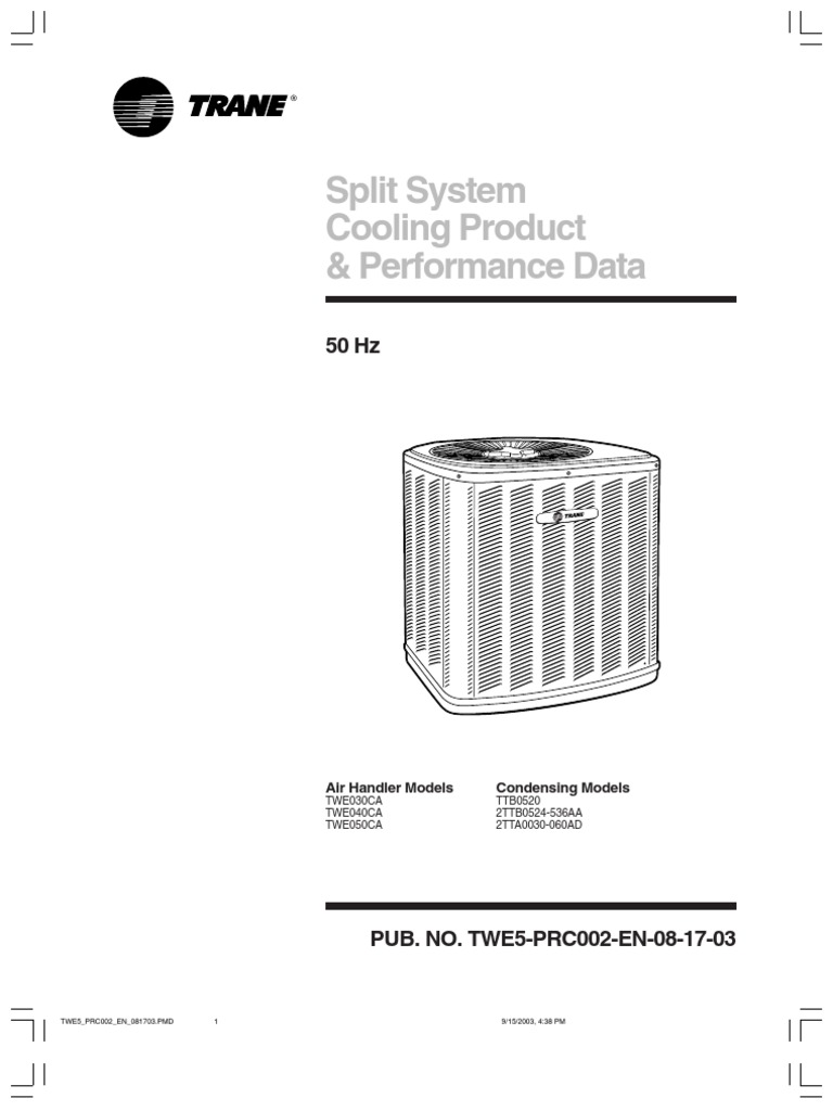 Trane Full Brochure Thermostat Hvac