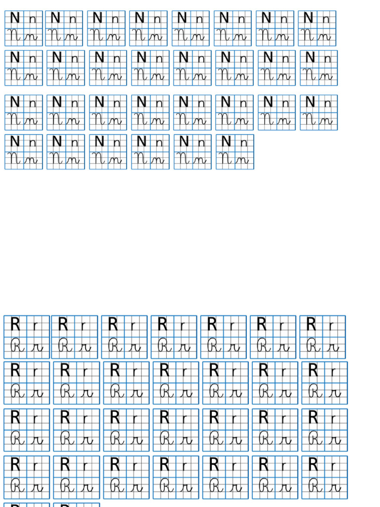 Letra N y R Cuaderno | PDF