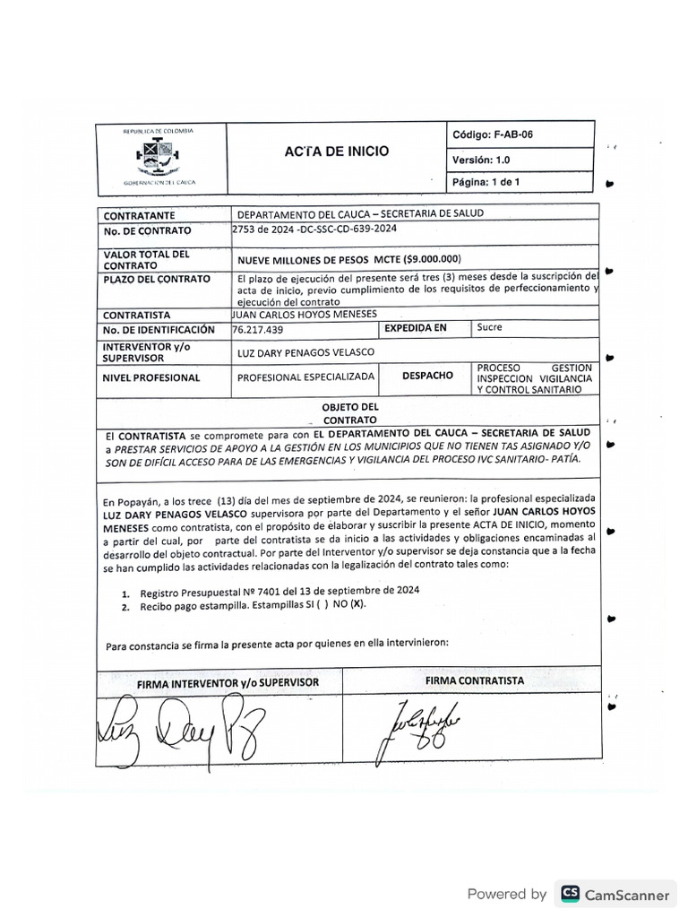 Acta de Inicio Ctto 2753 2024 | PDF