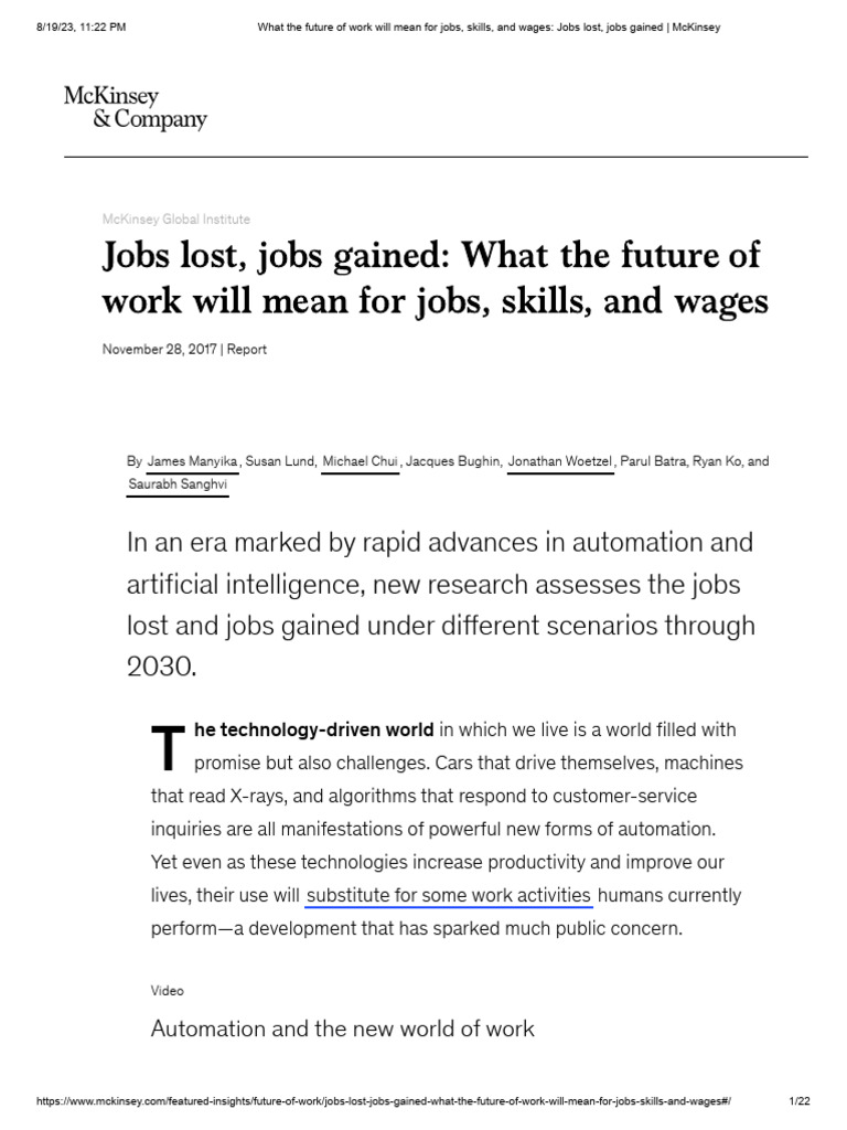 What The Future of Work Will Mean For Jobs, Skills, and Wages - Jobs ...