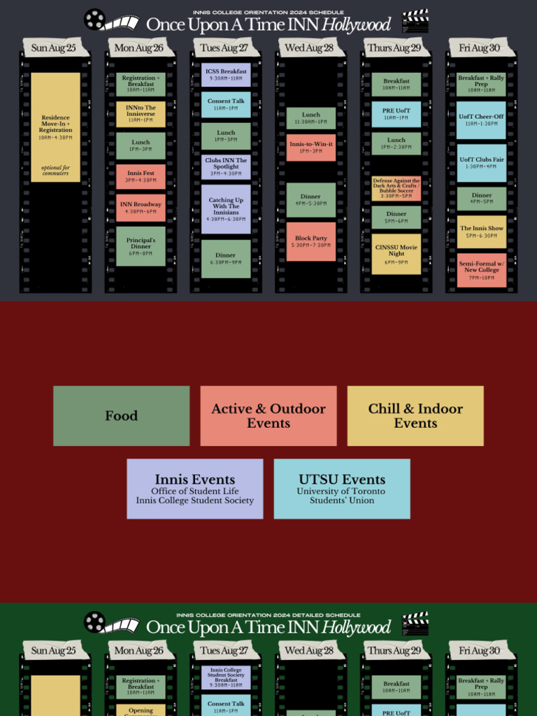 Innis Orientation 2024 Schedule | PDF