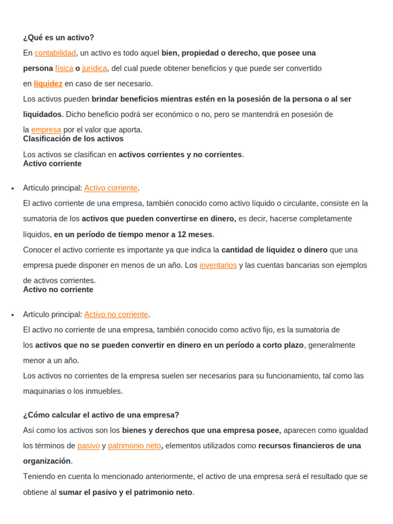 Leer Activo Pasivo y Patrimonio | PDF | Contabilidad | Hoja de balance