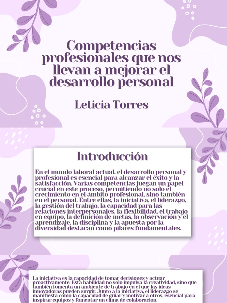 Competencias para el Desarrollo Personal | PDF | Liderazgo ...