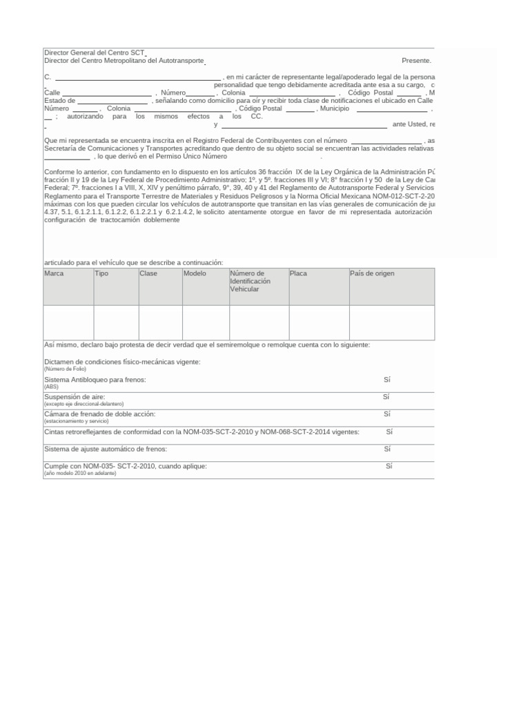 Formato AE3 Semirremolque o Remolque MIR 44831 | PDF