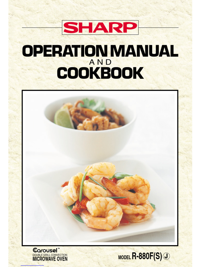 Operation Manual Cookbook: Microwave Oven | PDF | Oven | Cooking