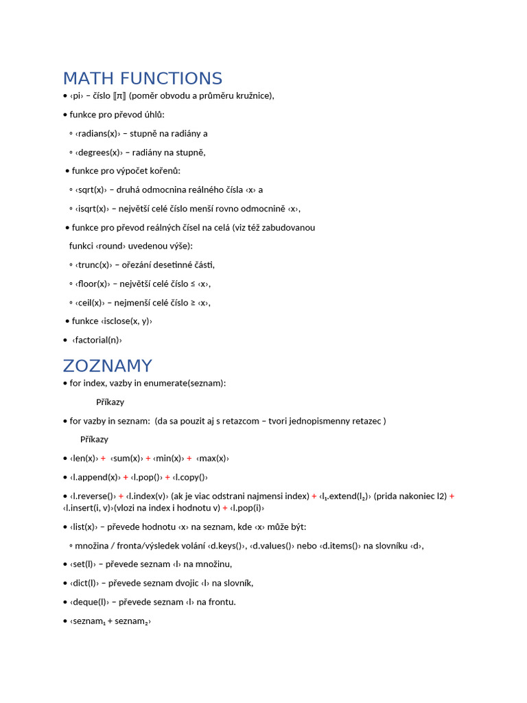 Prikazy Python | PDF