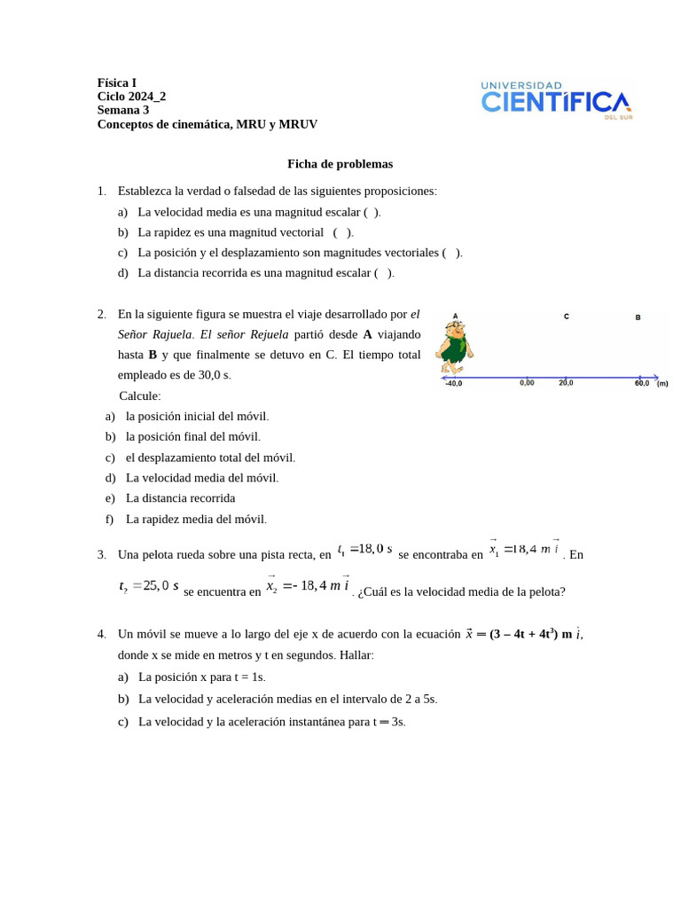Ficha de Problemas - Semana 03 | PDF
