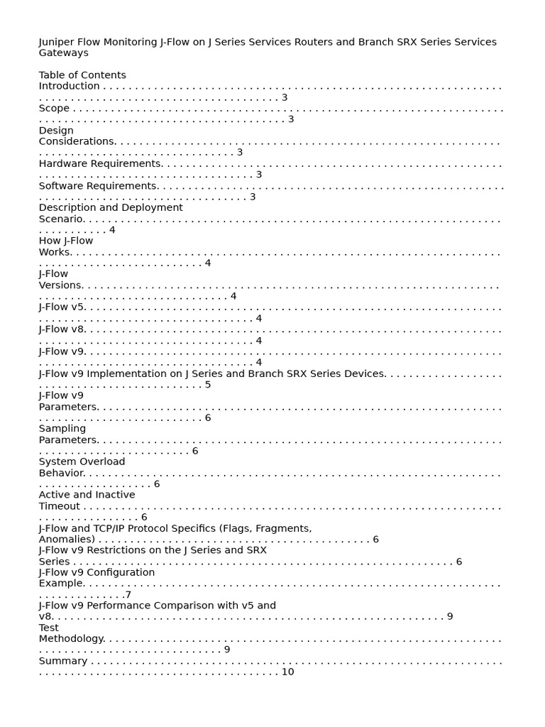 Juniper Flow Monitoring | PDF