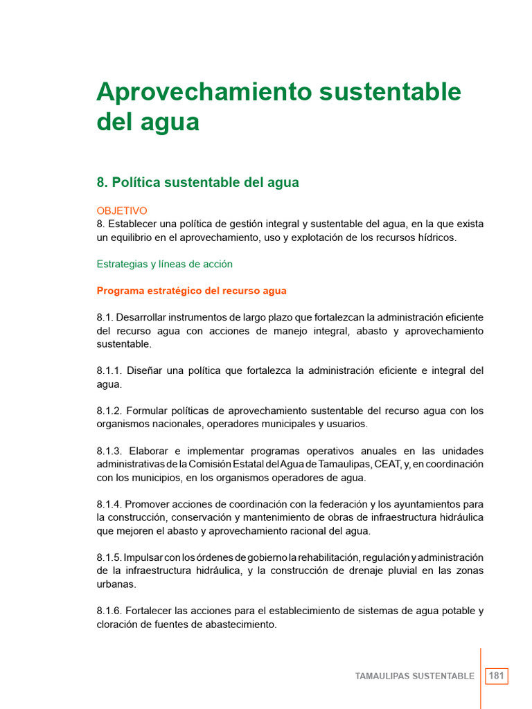 TF III Eje 4. Aprovechamiento Sustentable Del Agua | PDF