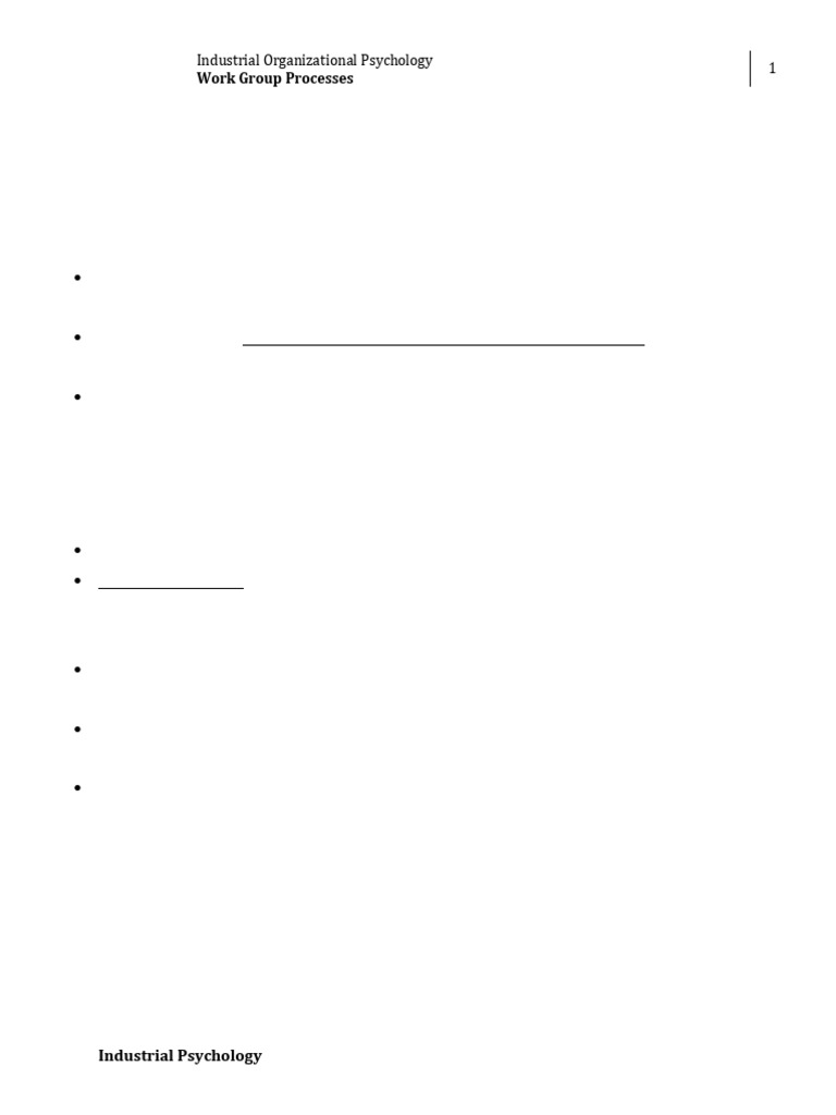 IO - LESSON 10 - Work Group Processes | PDF | Industrial And ...