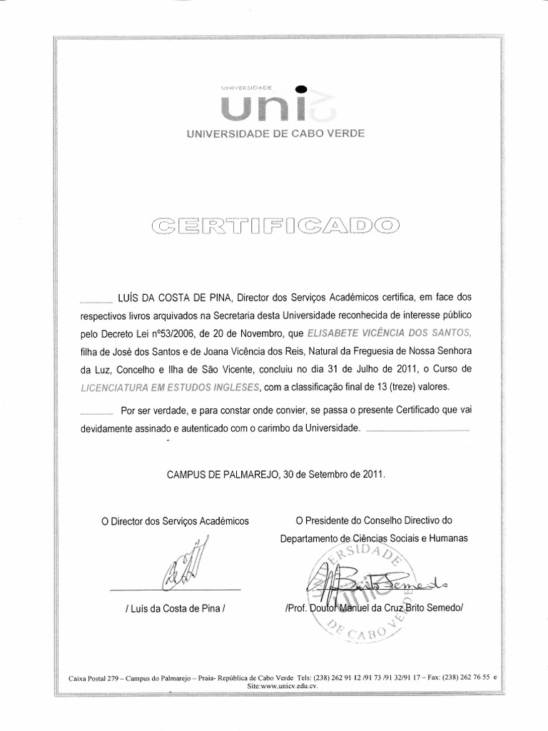 Certifica Do | PDF
