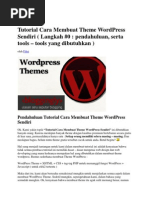 Download Tutorial Cara Membuat Theme WordPress Sendiri - Full Tutorial by Yassinta Selvia Aisyah SN77524042 doc pdf