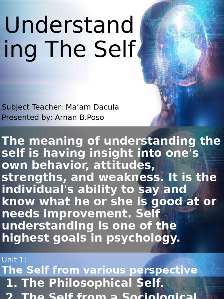 Understanding Self | PDF | Soul | Philosophy Of Self