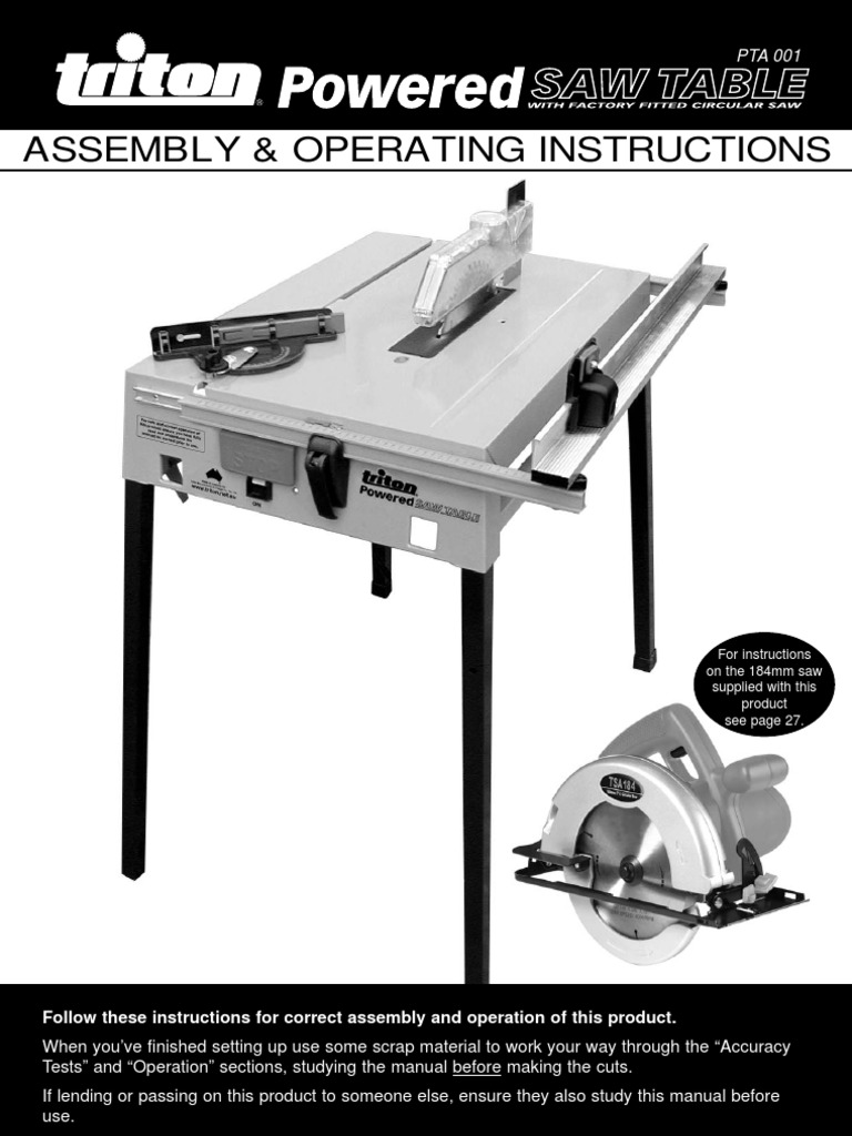 TritonPowered Saw Table Blade Lock (Security Device)