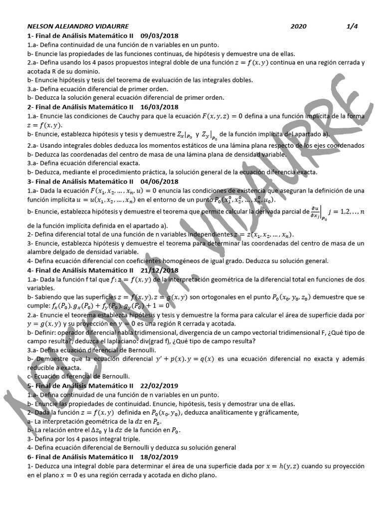 Finales Am II 2020 | PDF