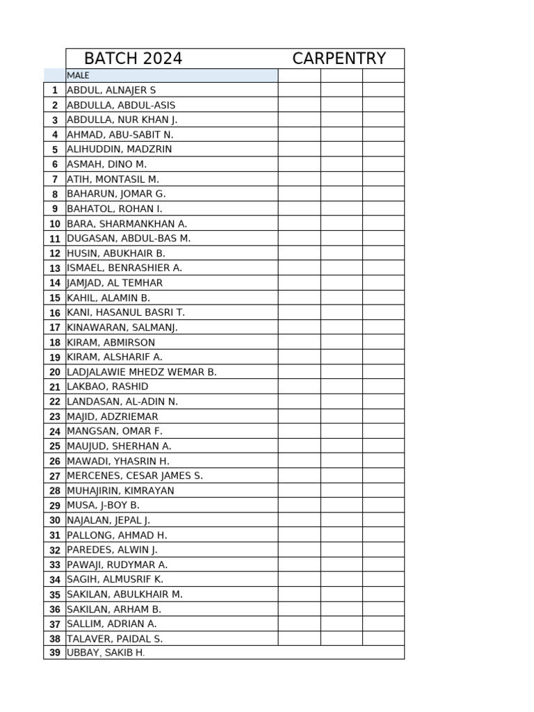 Carpentry Assesment | PDF