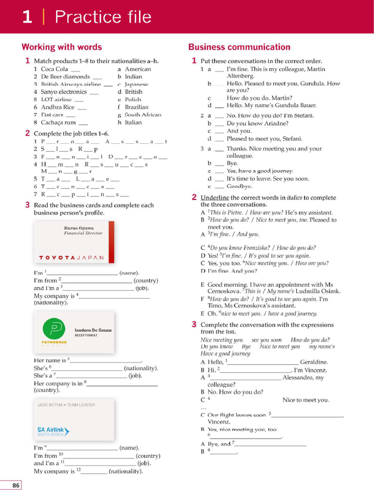 Practice File Unit 1 and 2999 | PDF