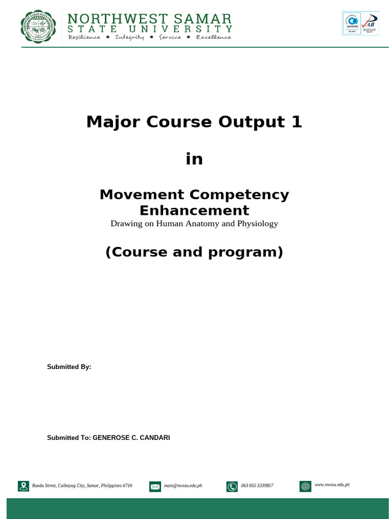 NwSSU MCO1 Anatomy and Physiology | PDF