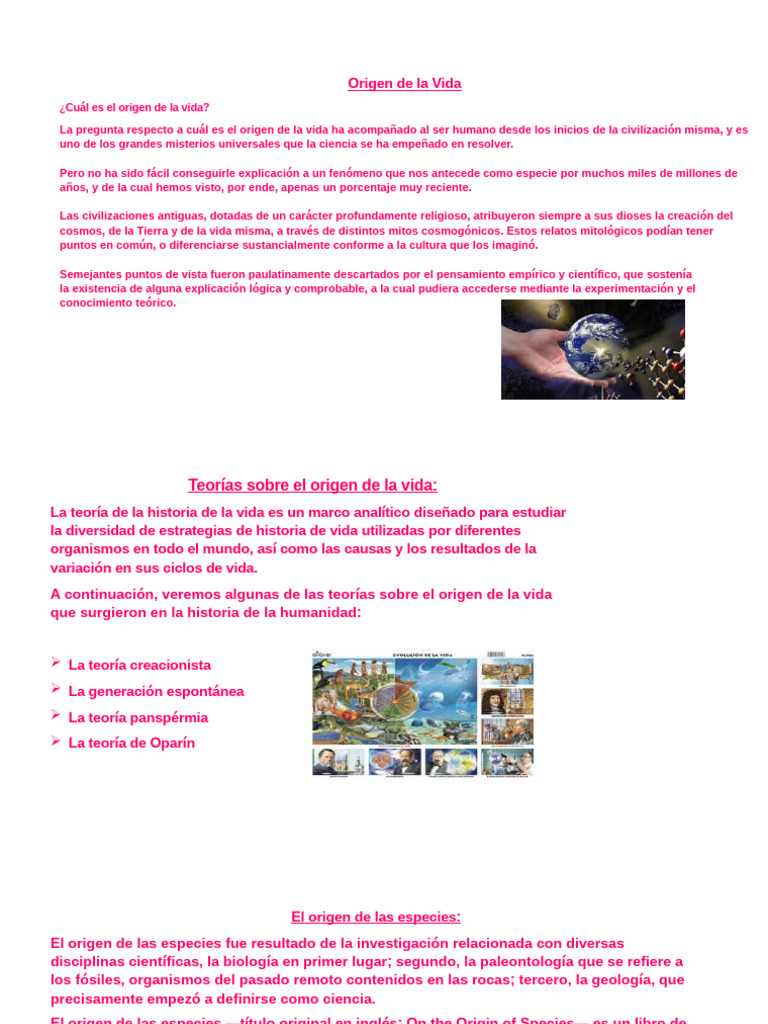 El Origen de La Vida | PDF
