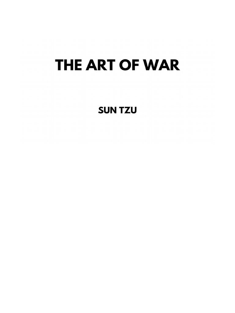 The Art Of War Sun Tzu Pdf