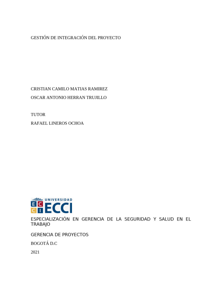 Actividad 2 Gestion de Integracion Del Proyecto | PDF