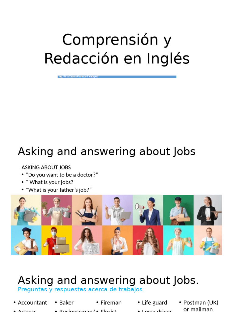 Comprensi n y redacci n en ingl s sesi n 1 asking and answering about
