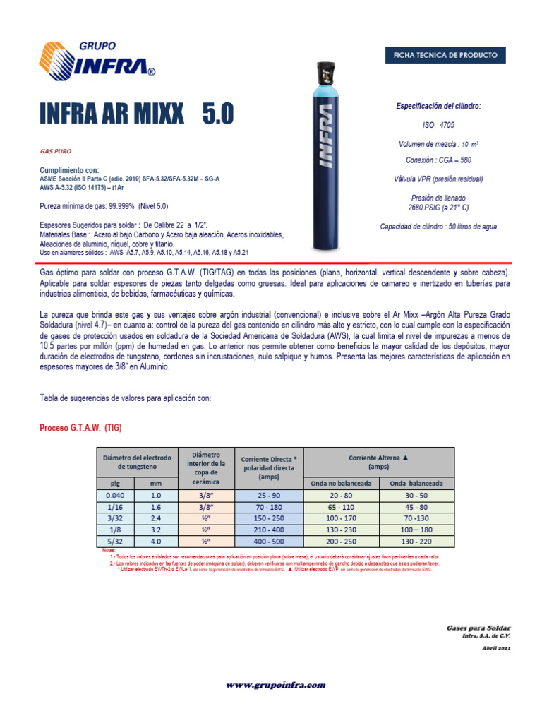 Infra Ar Mixx 5.0 | PDF | Soldadura | Construcción