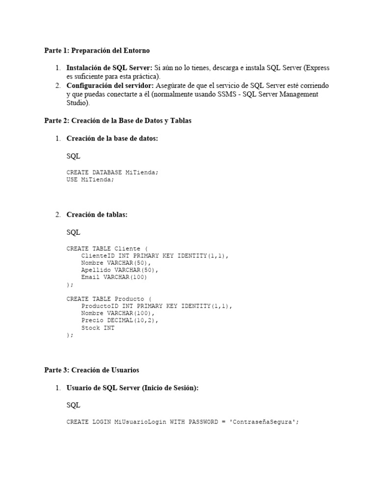 Practica SQL y Admin | PDF