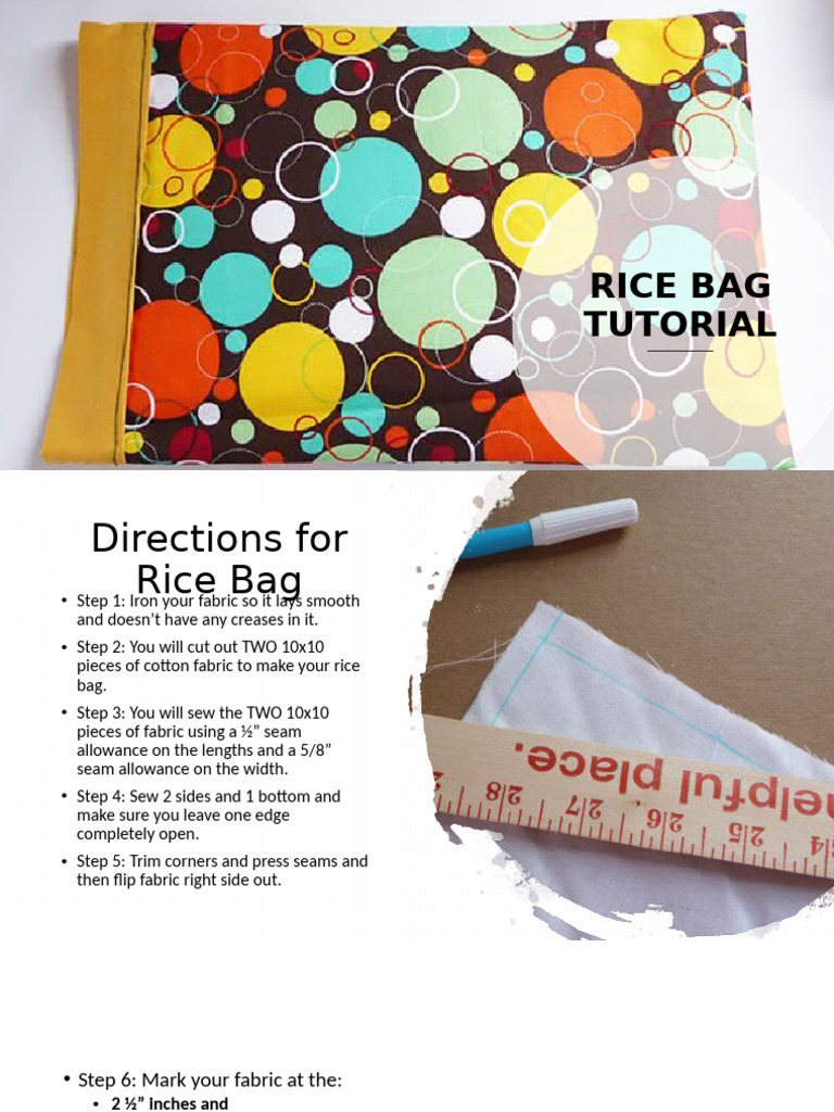Rice Bag Tutorial | PDF