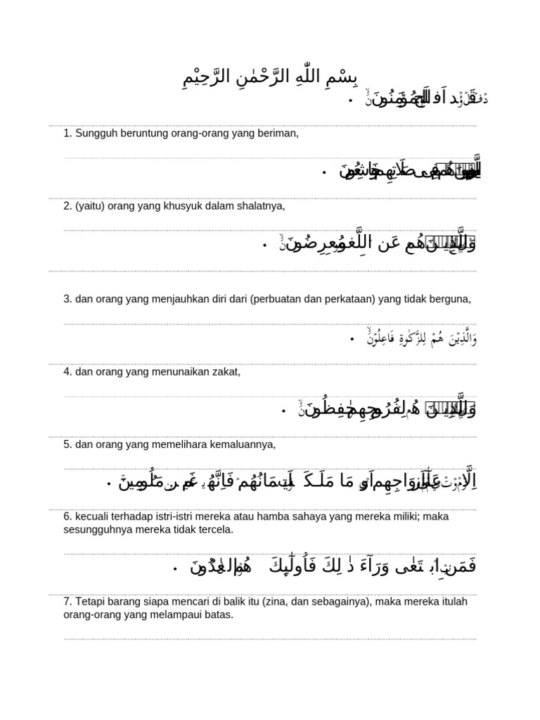 Surat Al-Mu'minun | PDF