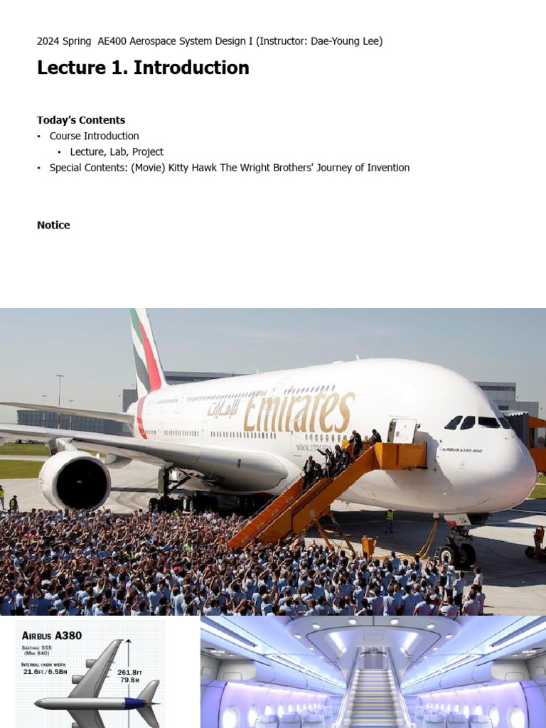 AE400 2024S Lecture 1 Introduction | PDF