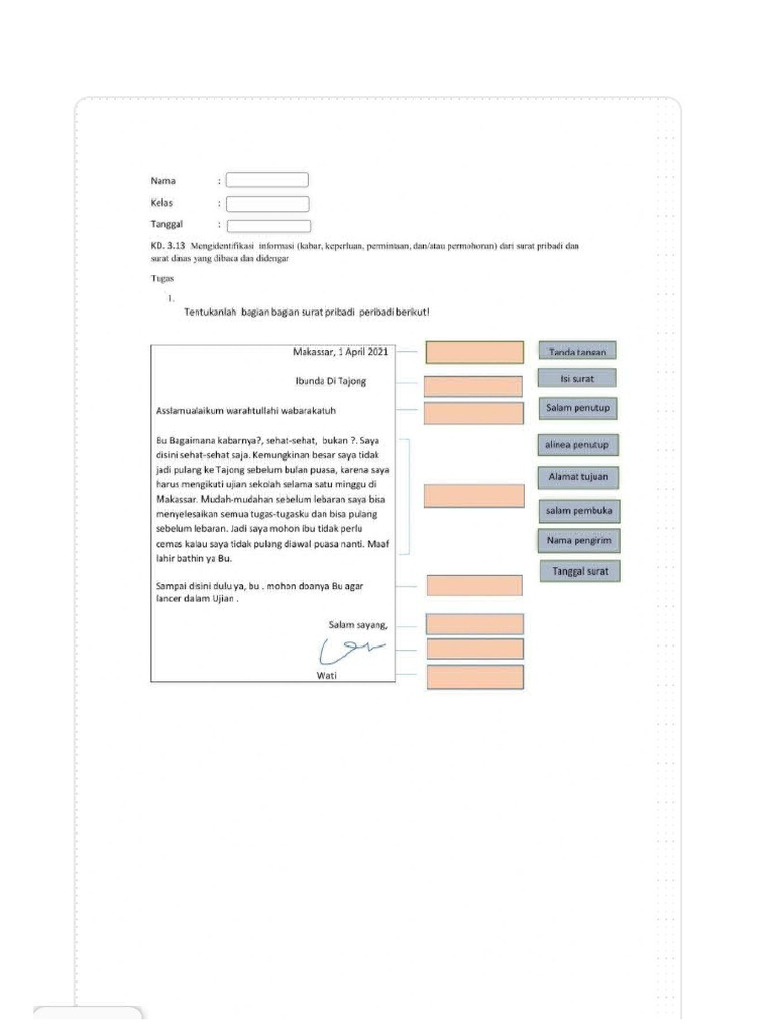 Surat Pribadi | PDF