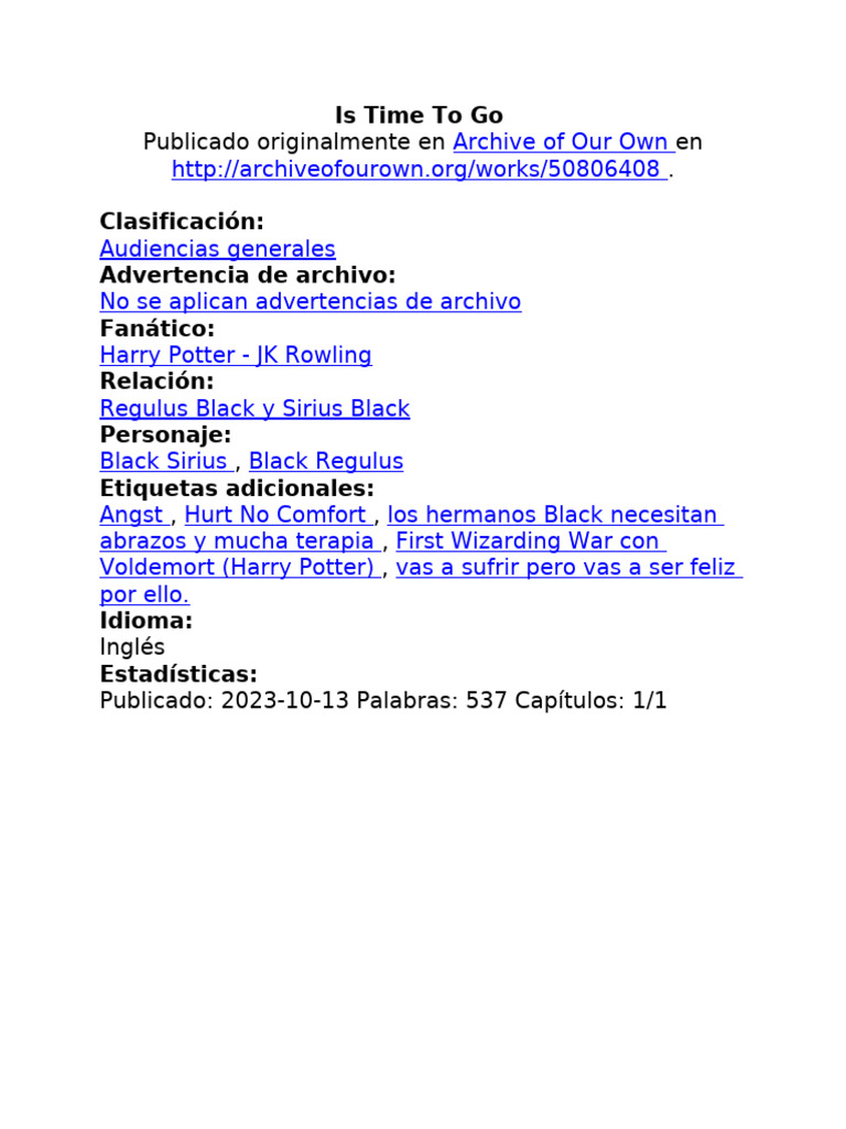 Its Time To Go - Rsbarelle | PDF