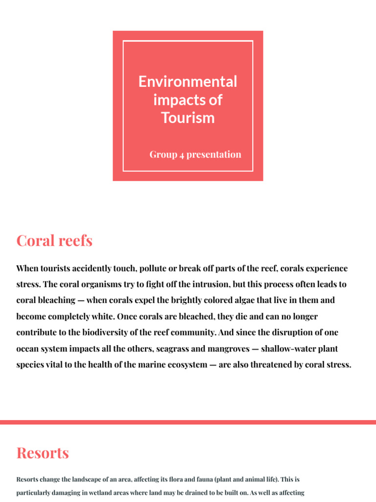 Environmental Impacts of Tourism | PDF