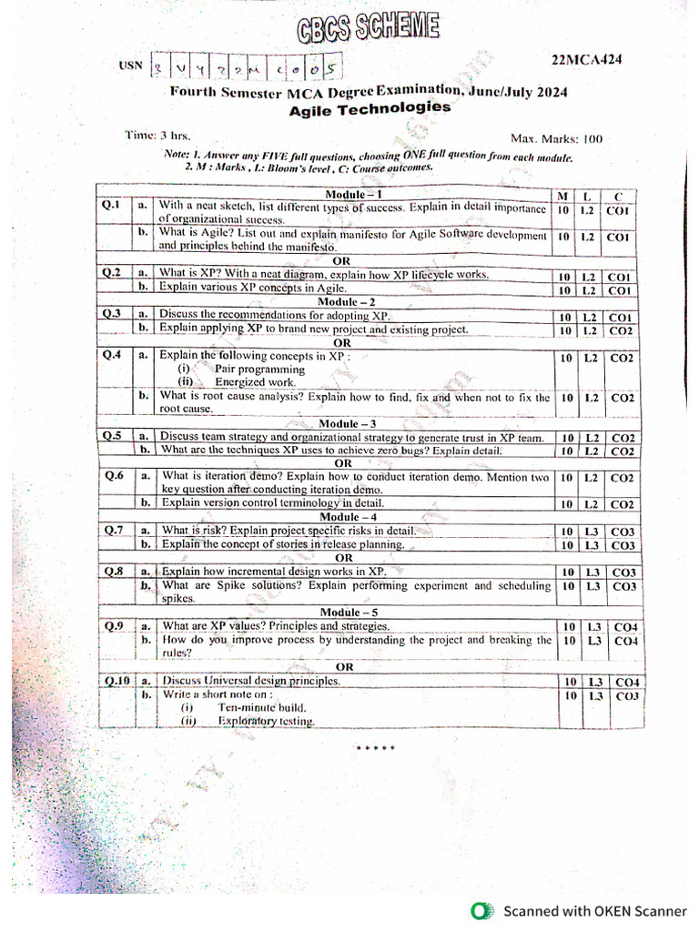 4th Sem QP - 3 | PDF