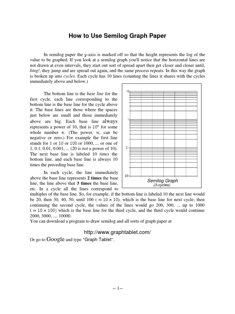 How To Use Semilog Graph | PDF | Logarithm | Line (Geometry)