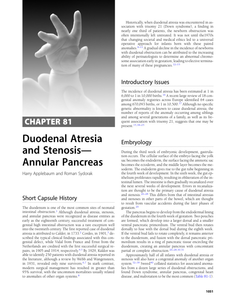 Atresia Duodenal, Pancreas Anular | PDF