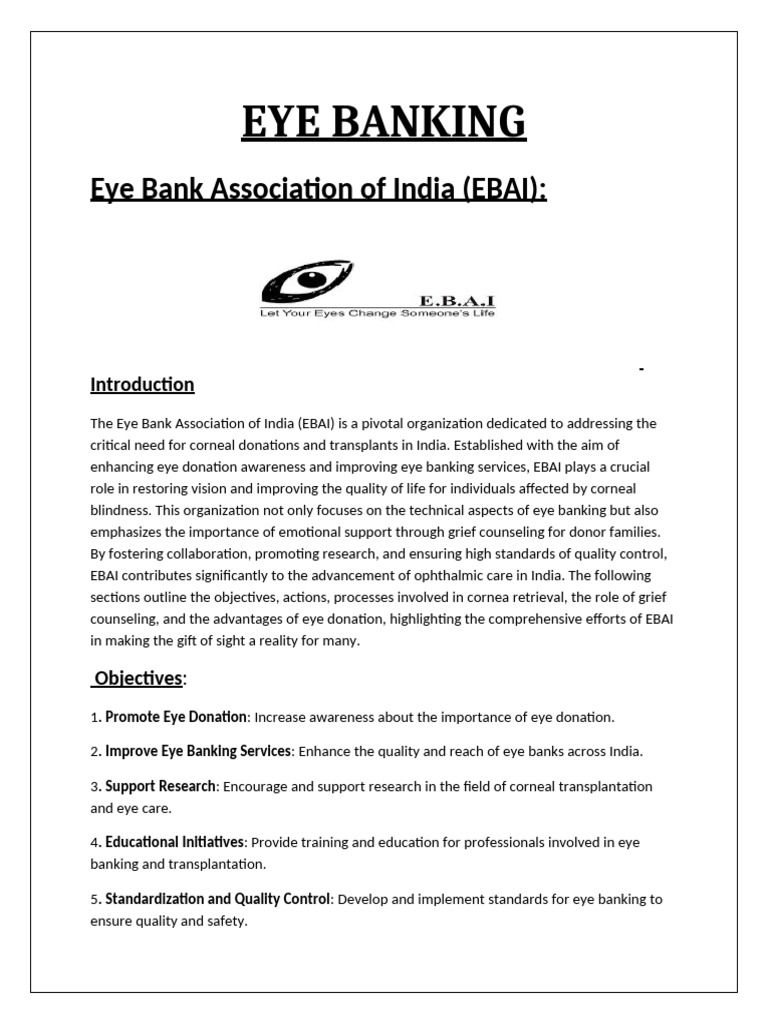 Eye Donation and Collection | PDF