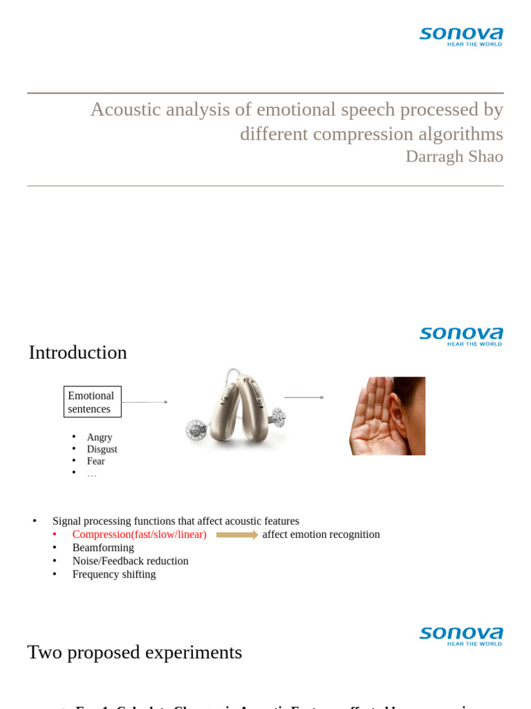 Acoustic Compression Algorithms - Darragh20230912pptx | PDF