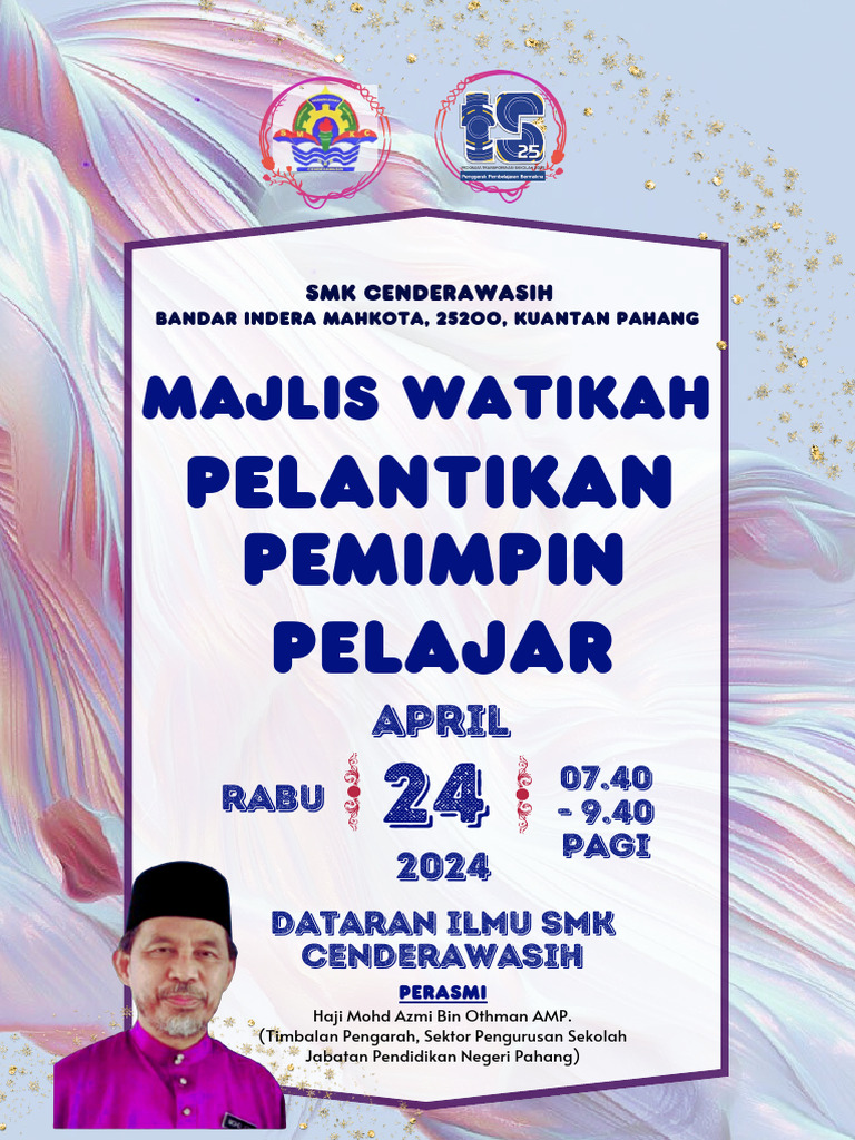 Buku Program Watikah Lantikan Pemimpin Pelajar SMKC 2024 | PDF