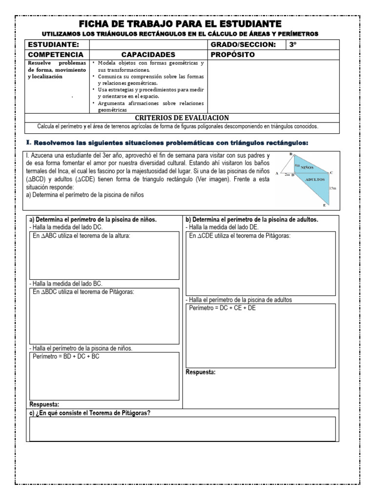Unidad 6 - Ficha Sem 1 - Mat Emática 3° | PDF