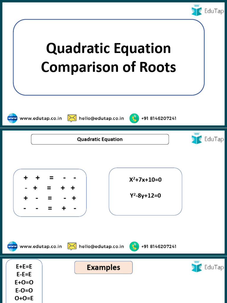 Concept Class 3 - Comparison of Roots Lyst1549 | PDF