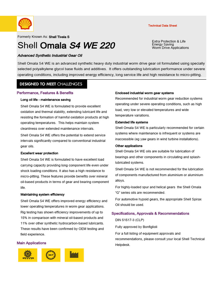 TDS Omala S4 We 220 | PDF