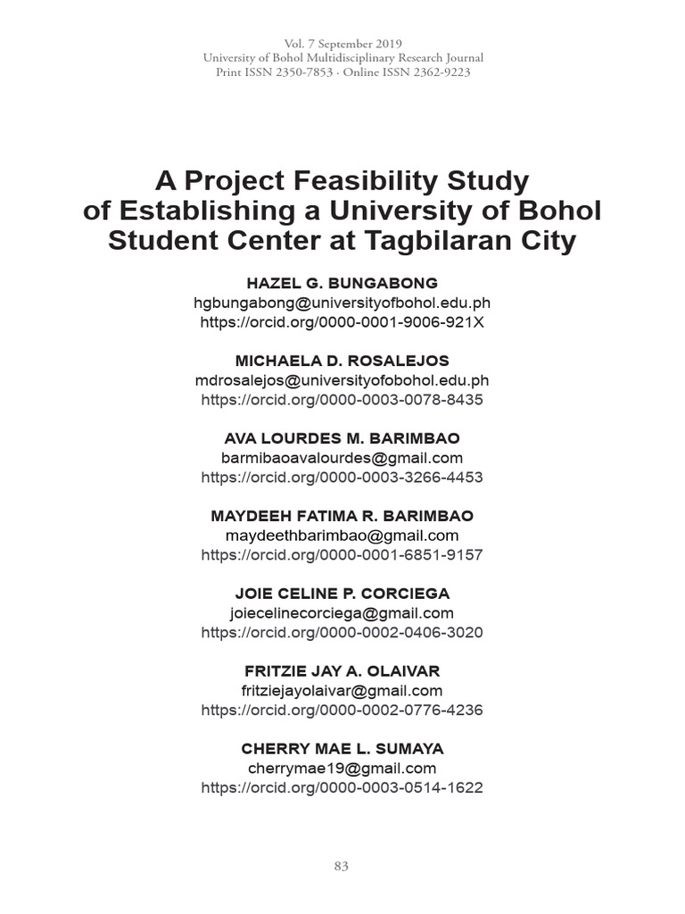 A Project Feasibility Study of Establishing A Univ | PDF