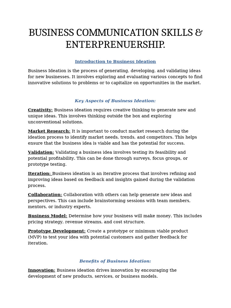 BUSINESS COMMUNICATION SKILLS | PDF