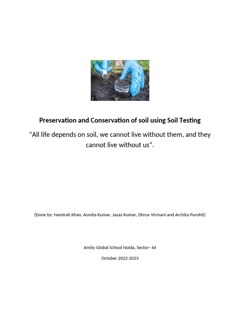 Soil Testing Written Report Pdf