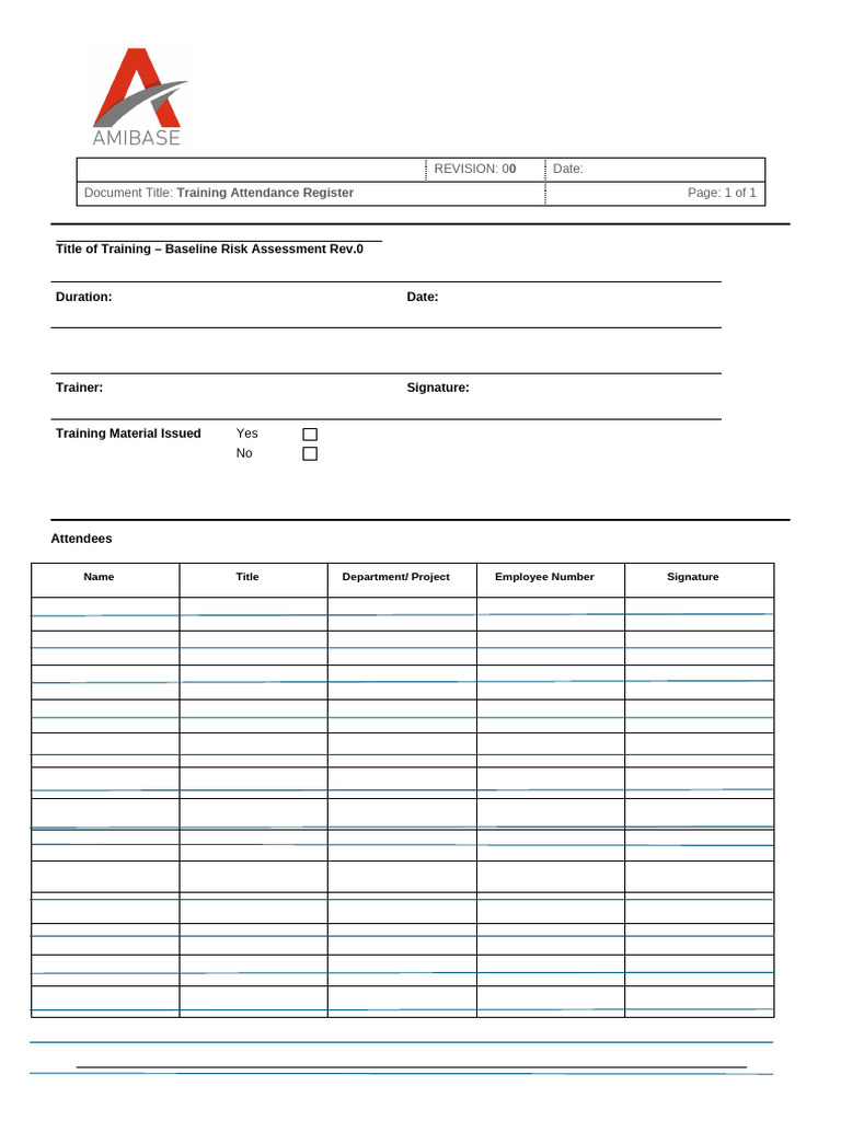 Baseline RA Training Attendance | PDF