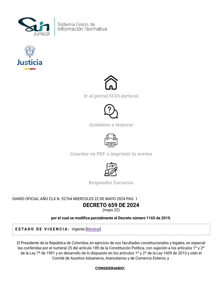 Decreto 659 de 2024 Completo | PDF