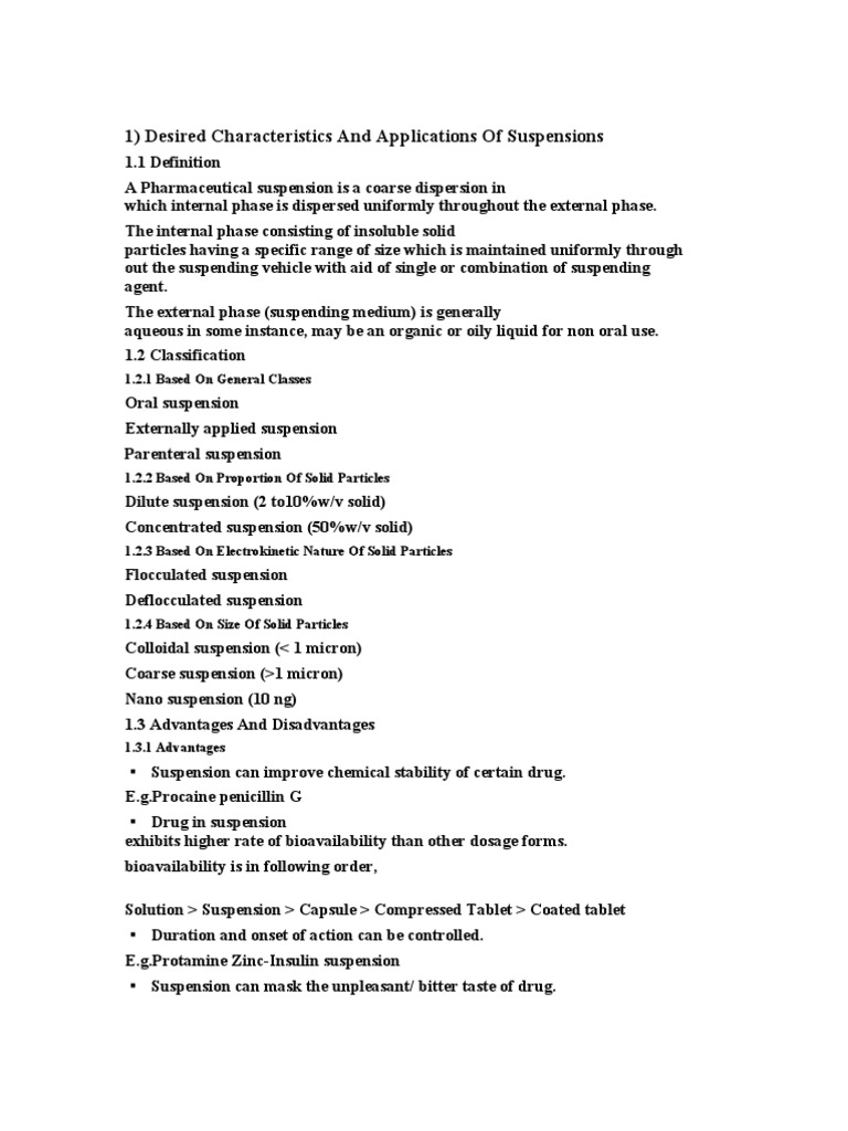 Pharmaceutical Suspensions A Review PDF Suspension (Chemistry) Surfactant